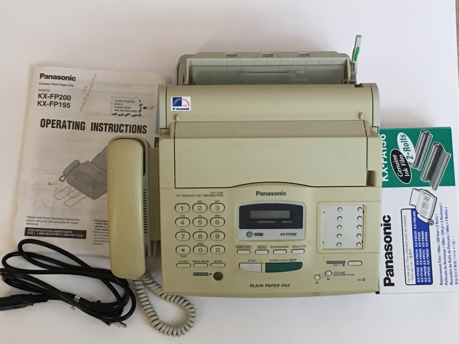 Panasonic Compact Plain Paper Fax KX-FP200