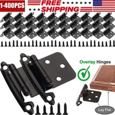 Overlay Cabinet Door 1/2 inch Hinges Self-Closing Face Mount  Hinge W/Screw Lot