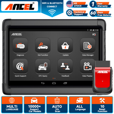 10.1'' Bi-directional Scan Tool Bluetooth OBD2 Scanner Car All System Diagnostic