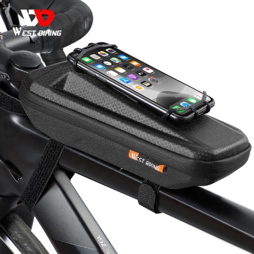 WEST BIKING Waterproof Bicycle Bag Phone Holder Front Frame Top Tube