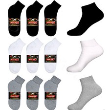 5 100 Dozens Wholesale Lots Men Solid Sports Cotton Ankle Quarter Low Cut Socks