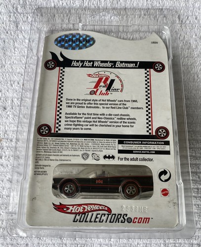 Hot Wheels Red Line Club Club Exclusive 1966 TV Series Batmobile 01763/13,428 - Picture 15 of 15