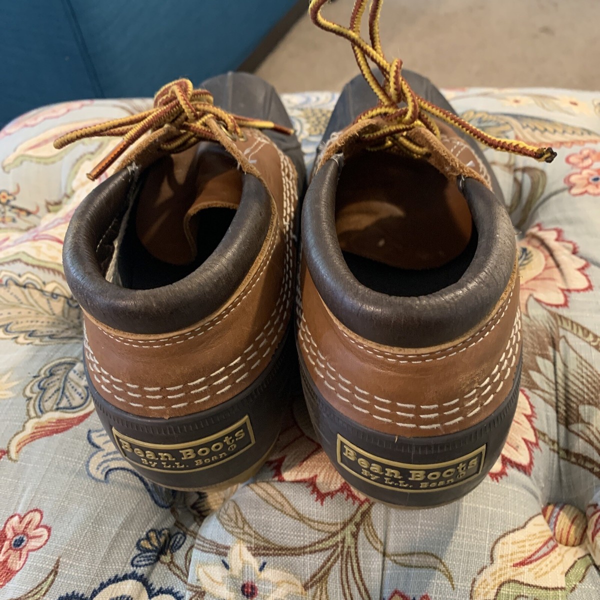 LL Bean Low Duck Bean Boots Rubber Leather Mens 7 M Hunting  display picture 1