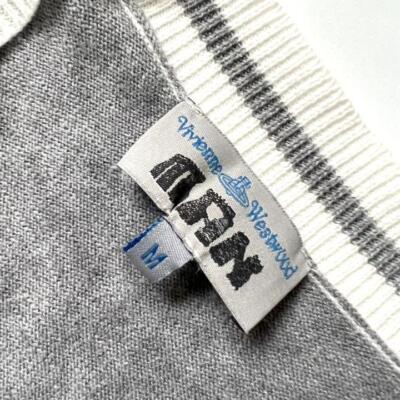 VIVIENNE WESTWOOD Men's Button Closure Knit Cardigan Gray Size M