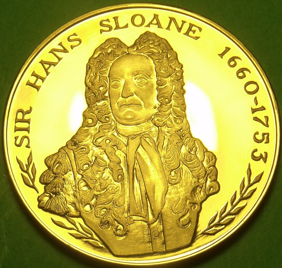 24k Gold-Plated Proof The British Museum Medallion~Sir Hans Sloane