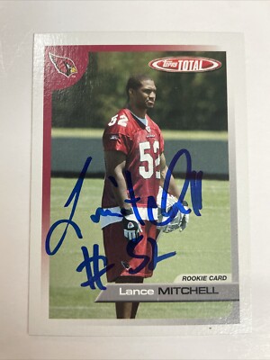 2005 Topps Total Lance Mitchell Autographed Card #208 Arizona