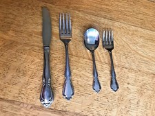 4pc Oneida CHATEAU Stainless Oneidacraft Deluxe Youth Baby Fork Knife and Spoon