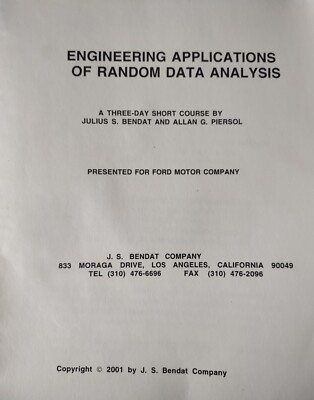 Enginerring Applications Of Random Data Analysis