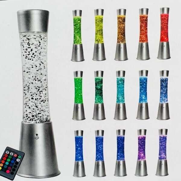 I-Total - Lava Lamp Glitter con telecomando cambia colore - Cod. XL2495