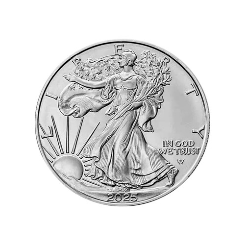 2PCS 2025 $1 American Silver Eagle 1 oz BU.