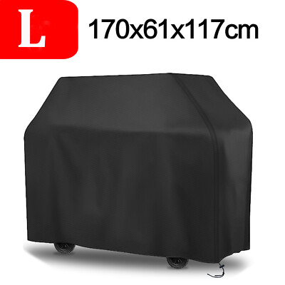 NEVERLAND Grillabdeckung BBQ Grill Abdeckhaube Schwarz Gasgrill Schutzhülle 1Stk