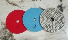 Diamond Polishing Pads 3 Step Wet/Dry 4 Inch SET Granite Marble Quartz Concrete