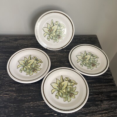 VINTAGE ROYAL WORCESTER PALISSY ORCHIDEE BEILAGENTELLER 16cm 4er Set