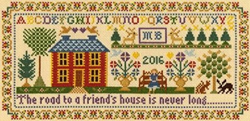 Bothy Threads Cross Stitch Kit - Moira Blackburn Friend's House Sampler XS1