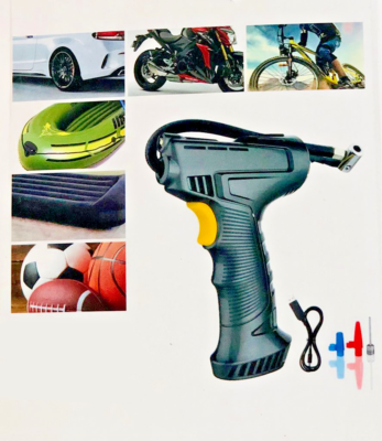 KATSU Compressore portatile auto pompa 12V DC 14A 150PSI per pneumatici per auto, furgoni, 4x4 + 3 adattatori ugelli + 4 valvole + 4 coperture in alluminio