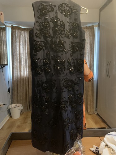 Mulberry Heavy Embellished Navy Party/ Wedding Standout Jumpsuit. RRP Over £4000 - Picture 5 of 6