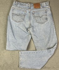 Vintage 90s Levi s 550xx Jeans Denim Men s 36x30 Light Wash USA Made Zip