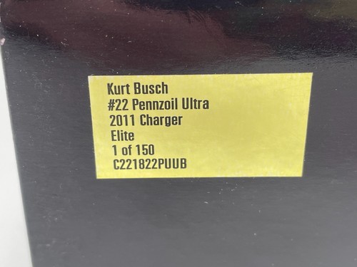 Low Production=150 Kurt Busch ELITE #22 Pennzoil Ultra 2011 1/24 Nascar Diecast - Picture 10 of 11