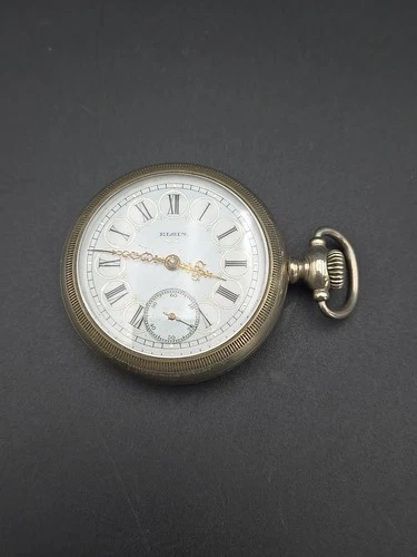 1899 Elgin Fancy Dial Pocket Watch - 18s, 15j, Grade 169 - For Parts/Repair