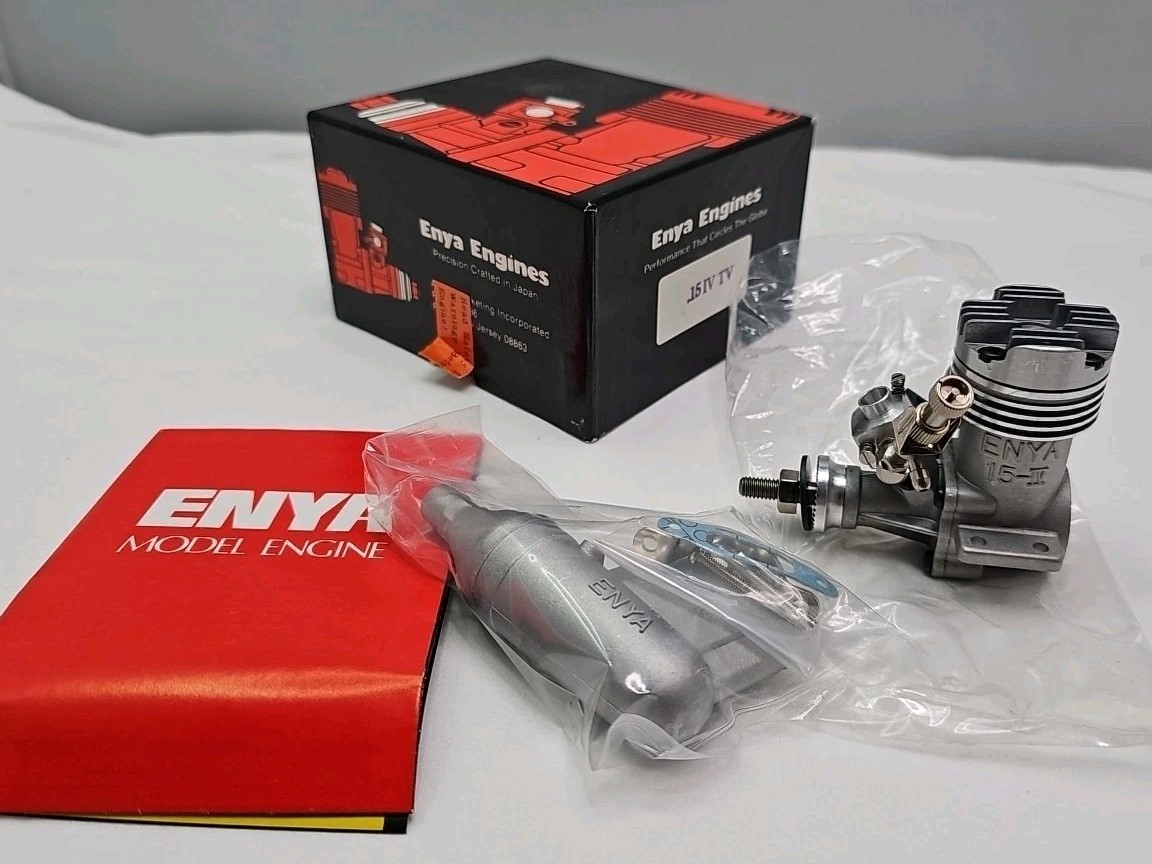 Vintage Enya 15 IV TV R/c Airplane Engine W/muffler NOS for