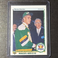 Upper Deck 1990-91 Derian Hatcher #359 Minnesota North Stars Draft Pick MINT