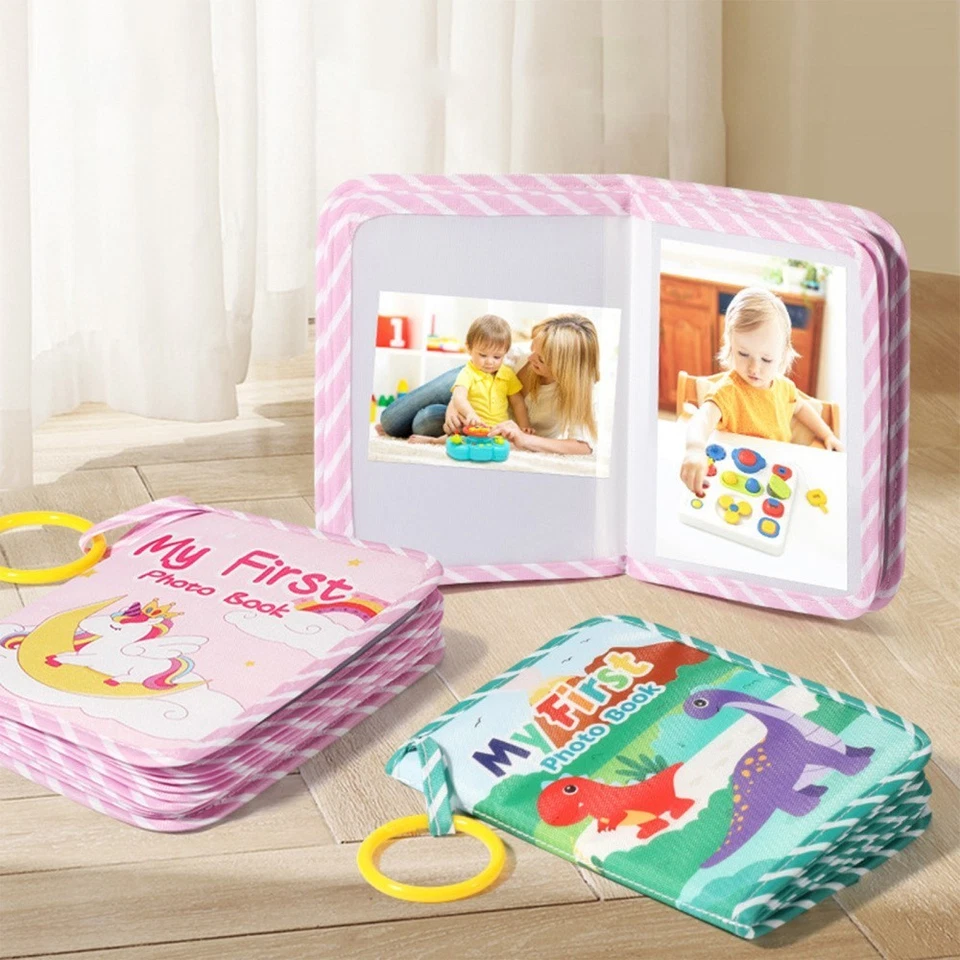 Primer álbum de fotos seguro primer año álbum de memoria lindo libro de fotos de tela suave Foto 2 de 4