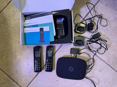 Ooma Telo AIR 2 Wireless VoIP Internet Heimtelefon und 2 HD3 Mobilteile - Bild 1 von 4
