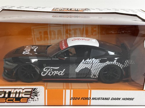 Ford Mustang Dark Horse 2024 Negro Big Time Muscle 1:24 Escala Jada 35418 - Imagen 2 de 6