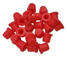  25 Pack - Brake Bleeder Screw Caps Grease Zerk Fitting Cap Rubber Dust Red