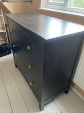 IKEA HEMNES Chest of 3 Drawers Black . Collection Only. BN1