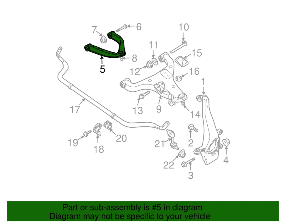 Brazo de control superior genuino Nissan 54525-EA00A Foto 3 de 4