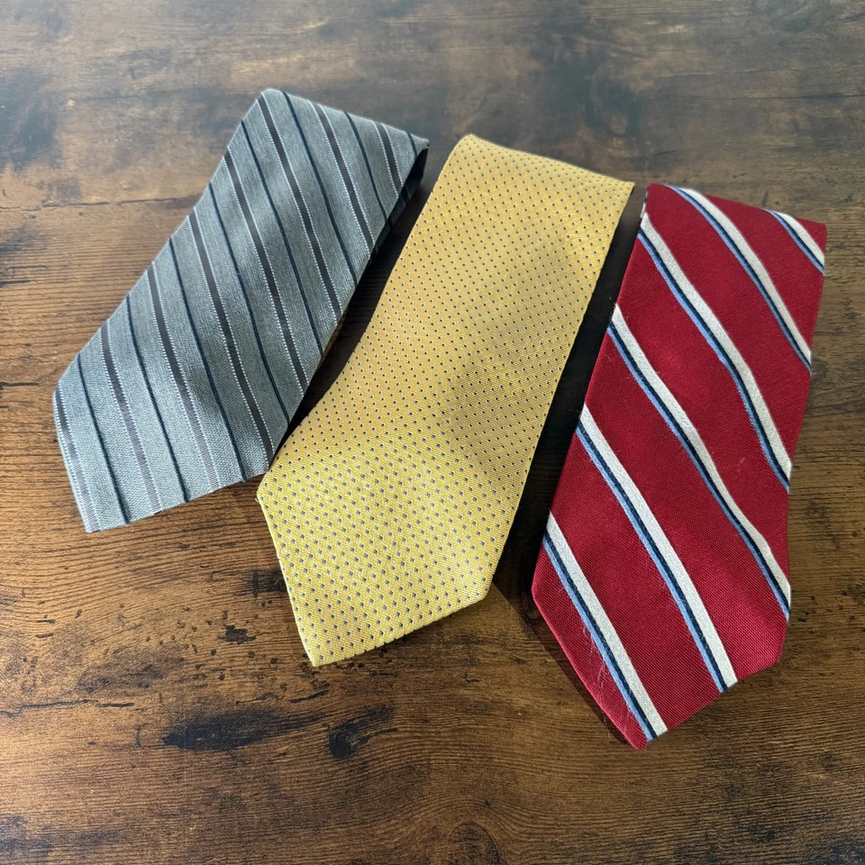 Lot of 3 VTG Crest Tommy Hilfiger Silk Mens Tie Made In USA Logo - Image 4 of 4