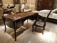 Einrichtung Arbeitszimmer BüRo MöBel Tisch Sessel 2Tlg Set Garnitur Schreibtisch