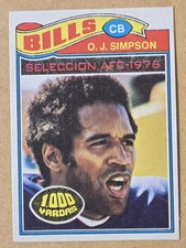 OJ Simpson 1977 Topps MEXICAN Football Card #100 Buffalo Bills Rare Short Print