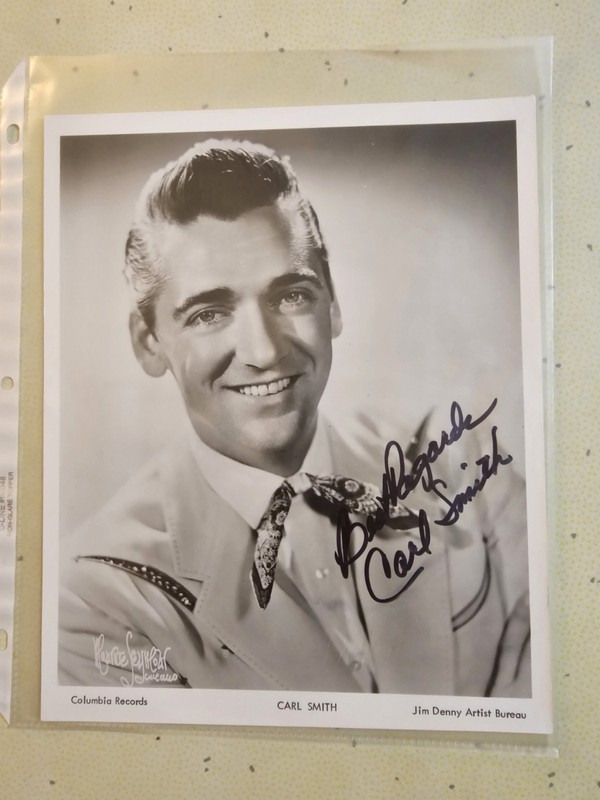 Carl Smith AUTOGRAPHED SIGNED PHOTOGRAPH 8 X 10 "Mister Country" Musician
