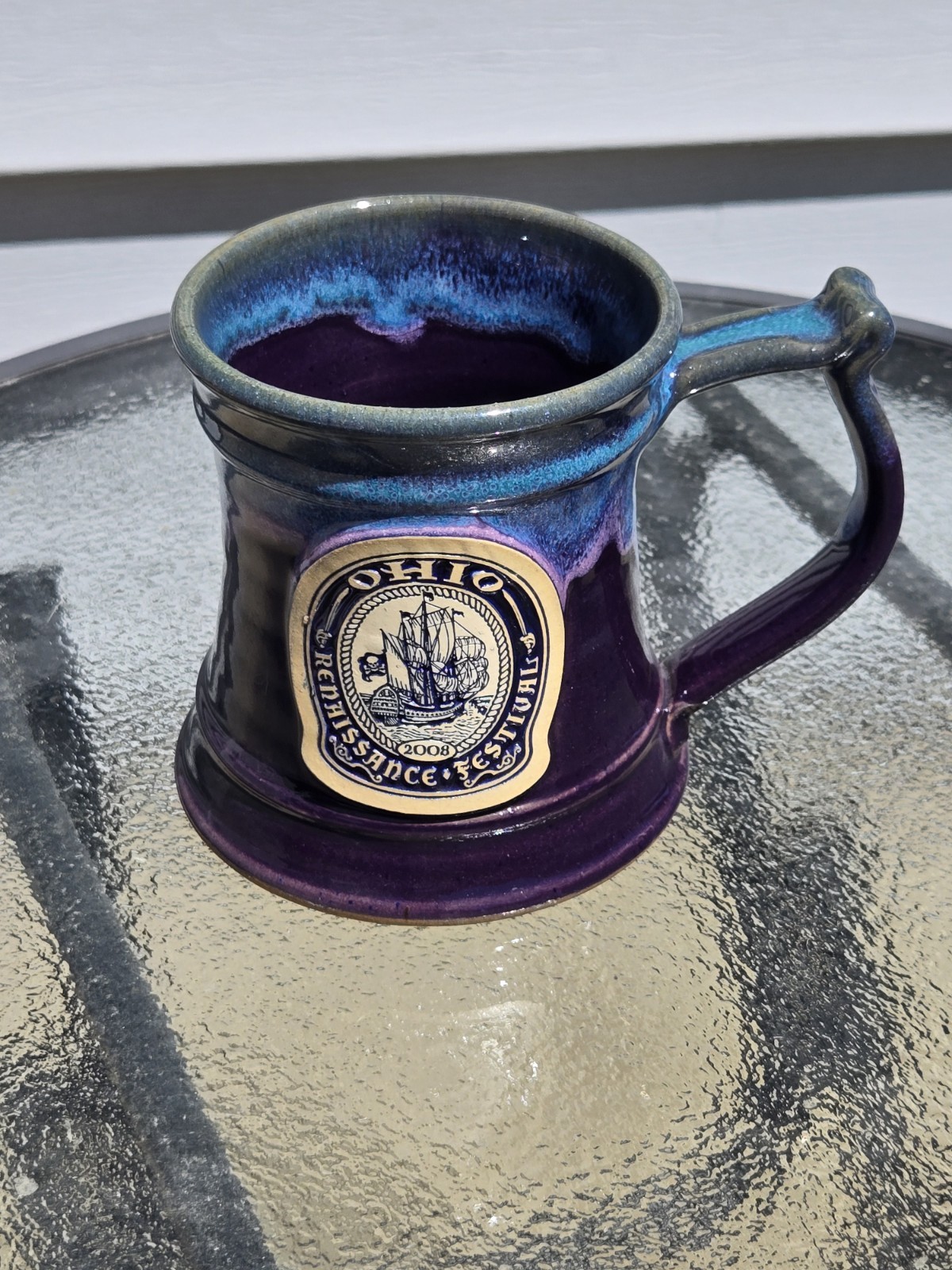 2008 Ohio Renaissance Festival Grey Fox Pottery Mug Collectible...