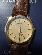 Seiko Men's Grand Quartz Watch 36mm Champagne Dial Gold-Plated 9940-8010