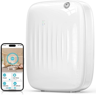 Ziweo Waterless Essential Oil Diffuser - Whole-Home Scent Cold Air Diffuser Up t