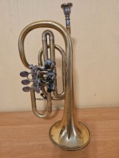 Soviet Trumpet Cornet USSR Musical Wind Instrument Horn Mouthpiece Vintage