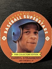 1988 Fantastic Sam's Baseball Superstars Disc - Darryl Strawberry #17 Square