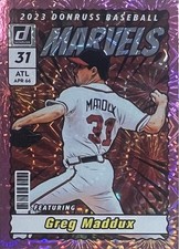 2023 Donruss Greg Maddux Atlanta Braves Marvels Pink Fireworks #M6