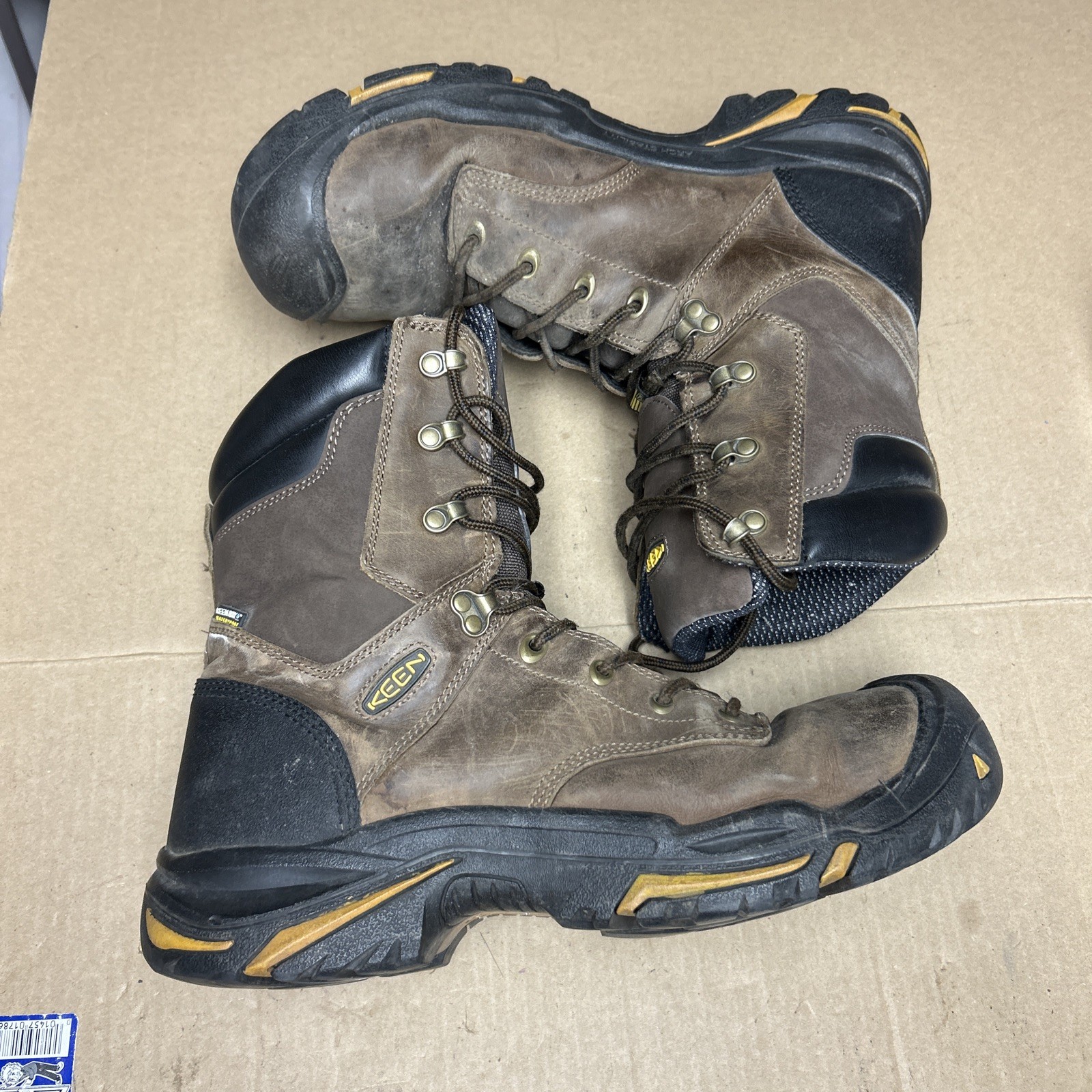 KEEN Utility Mens Mt Vernon 6-Inch Steel Toe Waterproof Work Boot Size 13 Medium