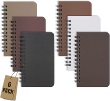 6 Pack Spiral Notebook Small Pocket Notebook 3x5 Spiral Notepads with Lined