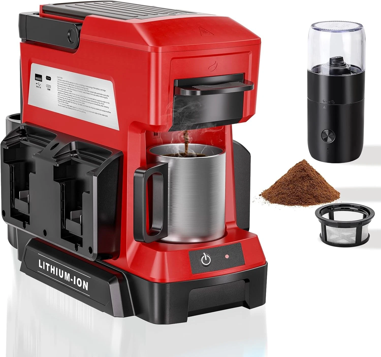 Taingwei Cordless Coffee Maker for Milwaukee M18 Battery