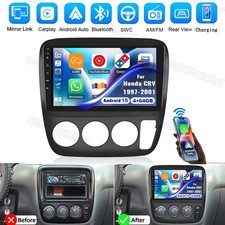 For Honda CRV 1997-2001 Car Stereo Radio Apple CarPlay Android 15 GPS WIFI 4 64G