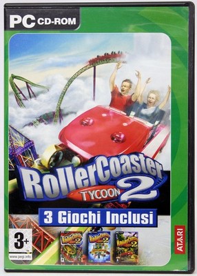 ROLLERCOASTER TYCOON 2 3 GAMES INCLUDED PC GAME USED ITALIAN FR1 91891