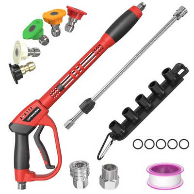 #ad Pressure Washer Gun with Replacement Wand Extension Power Washer Long Gun w... $52.03