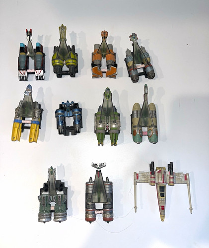 Star Wars Micro Machines Metal Die-Cast Pod Racers and X-Wing
