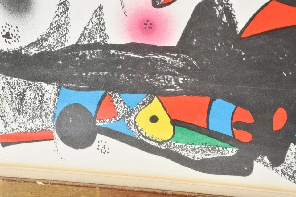 C28B61- Farblithografie nach Joan Miro (1893-1983) Komposition im Druck signiert - Bild 4 von 4