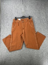 NWT Zara Men's Size 31 Carpenter Cargo Pants Workwear Utility Orange 100 Cotton